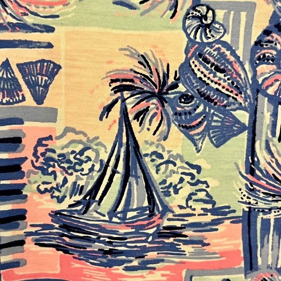 Lilly Pulitzer Margot Whisper Blue Yeah Buoy Dress XL - Picture 7 of 7